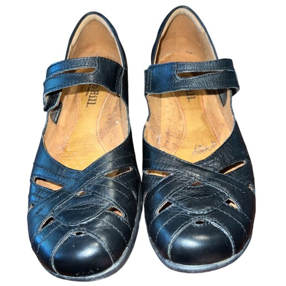 Cobb Hill Womens 9.5M Black Leather Mary Jane Shoes With Strap - Picture 4 of 7